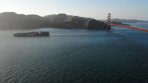 Golden Gate Aerial Stock Footage 92310941