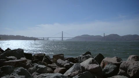 Golden Gate from afar Stock Footage 89636260