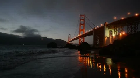 Golden Gate by the beach Stock Footage 12048147