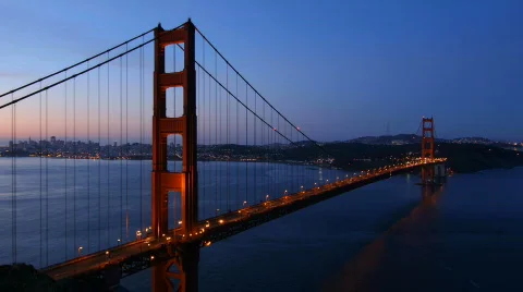Golden Gate Bridge 01d HD Video stock 721609