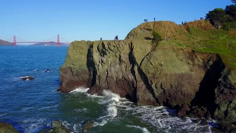 Golden Gate Bridge Aerial Reveal - San Francisco Stock Footage