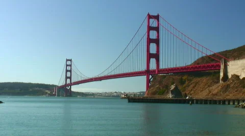 Golden Gate Bridge and San Francisco Stock Footage