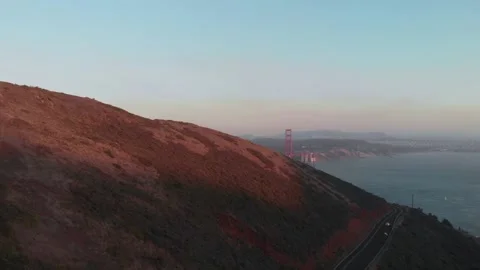 Golden Gate Bridge Appears Stock Footage