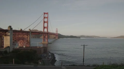Golden Gate Bridge &amp; Bay Video stock 76169785