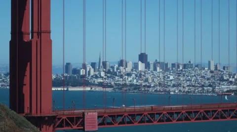 GOLDEN GATE BRIDGE Close up 스톡 동영상 65201409