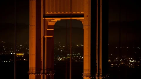 Golden Gate Bridge close up time lapse Video stock 98698622