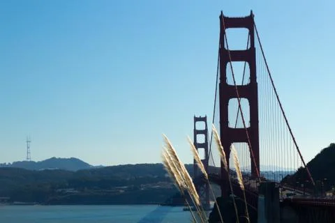 Golden Gate Bridge  - copyspace Stock Photos