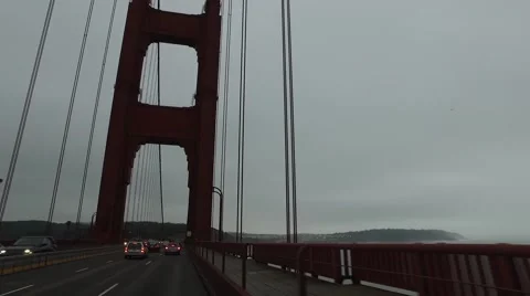 Golden Gate Bridge Crossing Stock Footage 58055004