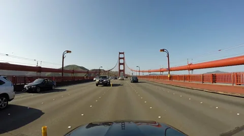 Golden Gate Bridge Driving Point of View San Francisco 30 second clip HD Stock Footage 37327293