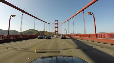 Golden Gate Bridge Driving Time Lapse POV San Francisco in HD 1920x1080 Stock Footage 37327243