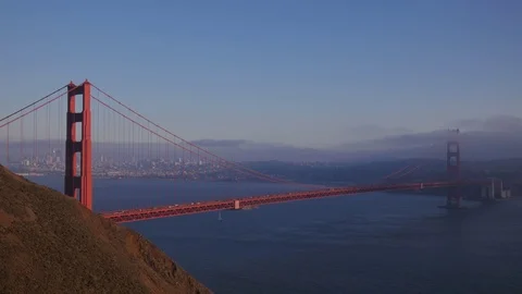 Golden Gate Bridge At Dusk Video stock 97708361