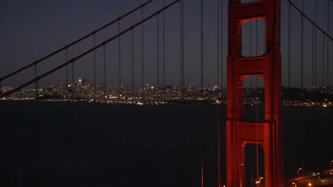 Golden Gate Bridge By Dusk Stock Footage 300187026