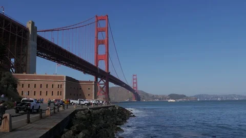 Golden Gate Bridge Ground Level Vídeos de archivo 97708443