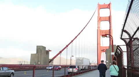 Golden Gate Bridge Ground view Stock Footage 44235533