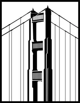 Golden gate bridge Stock Illustration