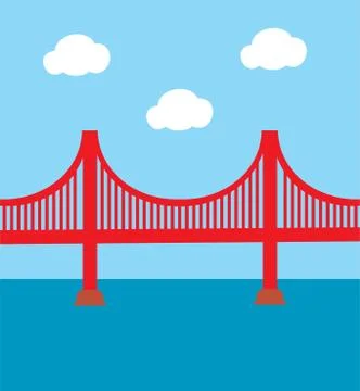 Golden Gate Bridge Stock Illustration