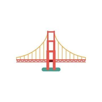Golden Gate Bridge. Stock Illustration