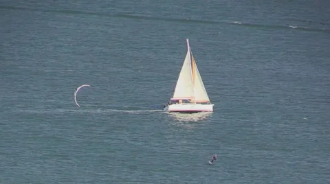 Golden Gate Bridge Kite Surging Vídeo Stock 40610914