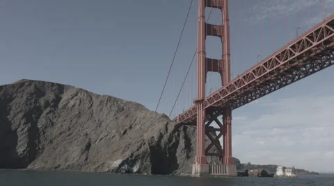 Golden gate bridge looking north from under it Stock Footage 41925953
