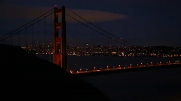 Golden Gate Bridge at Night Stock Footage 85816468