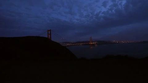 Golden Gate Bridge - Night Stock Footage 221266484