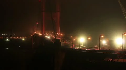 Golden Gate Bridge at Night Time Lapse 4K Stock-Footage 12555694