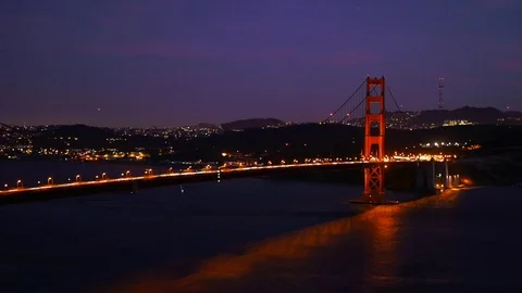 Golden Gate Bridge - Night Timelapse Stock Footage 71291376