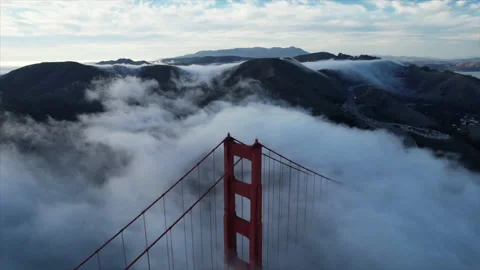 Golden Gate Bridge - Pan Down Stock Footage 198187372