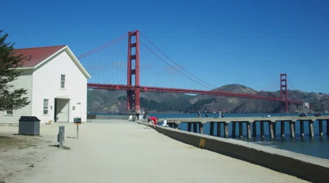 GOLDEN GATE BRIDGE PIER 스톡 동영상 65240489