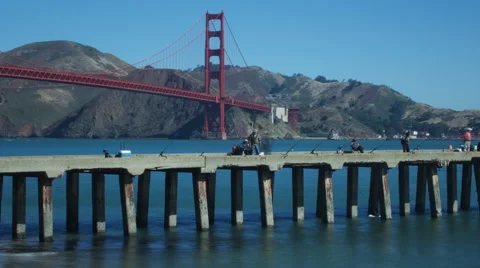 GOLDEN GATE BRIDGE PIER 스톡 동영상 65240500