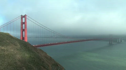 Golden Gate Bridge in San Francisco Stock Footage