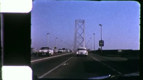 GOLDEN GATE BRIDGE San Francisco 1960s (Vintage Film Retro Home Movie) 5346 Stock Footage