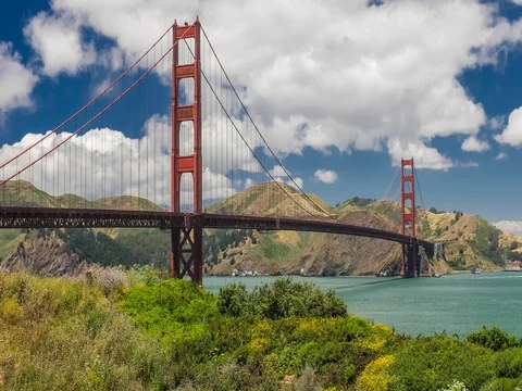 Golden Gate Bridge in San Francisco, Stock image