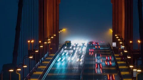 Golden Gate Bridge in San Francisco Stock Footage