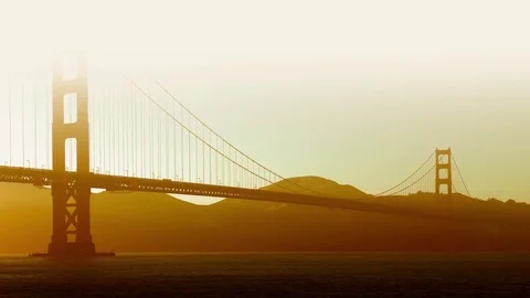 The Golden Gate Bridge as seen from Chrissy Field Stock Footage 80046403