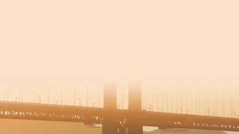 The Golden Gate Bridge as seen from Chrissy Field Video stock 80047320