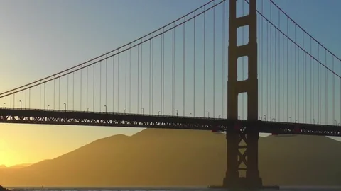 The Golden Gate Bridge as seen from Chrissy Field Video stock 80048520