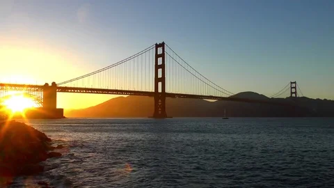 The Golden Gate Bridge as seen from Chrissy Field Stock-Footage 80067556