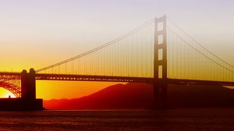 The Golden Gate Bridge as seen from Chrissy Field Stock Footage 80069249