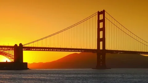 The Golden Gate Bridge as seen from Chrissy Field Stock Footage 80069604
