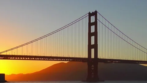 The Golden Gate Bridge as seen from Chrissy Field Stock Footage 80069702