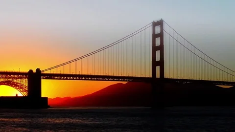 The Golden Gate Bridge as seen from Chrissy Field Video stock 80069946
