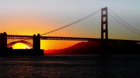 The Golden Gate Bridge as seen from Chrissy Field Stock Footage 80070122