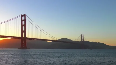 The Golden Gate Bridge as seen from Chrissy Field Stock Footage 80070901