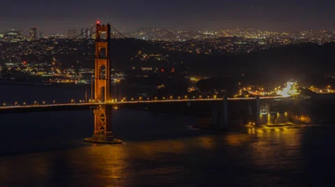 Golden Gate Bridge South Tower Stock Footage 36595851