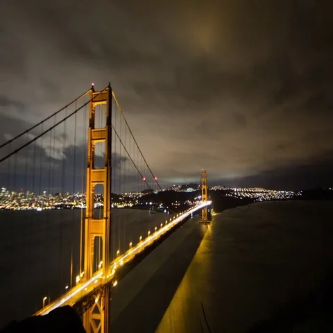 Golden Gate Bridge Storm Timelapse Stock Footage 69552980