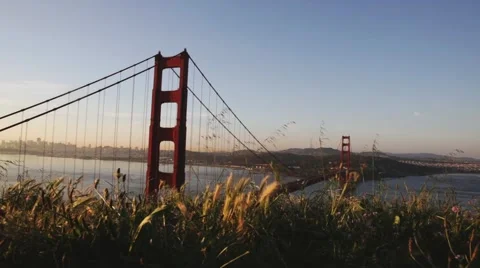 Golden Gate Bridge Sunrise Stock Footage