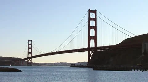 Golden Gate Bridge at Sunset 库存影片 11531191