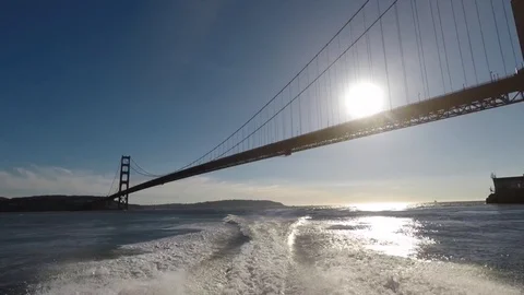Golden Gate Bridge Sunset Stock Footage 87105861