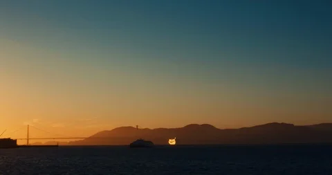 Golden Gate Bridge sunset Stock-Footage 97257170